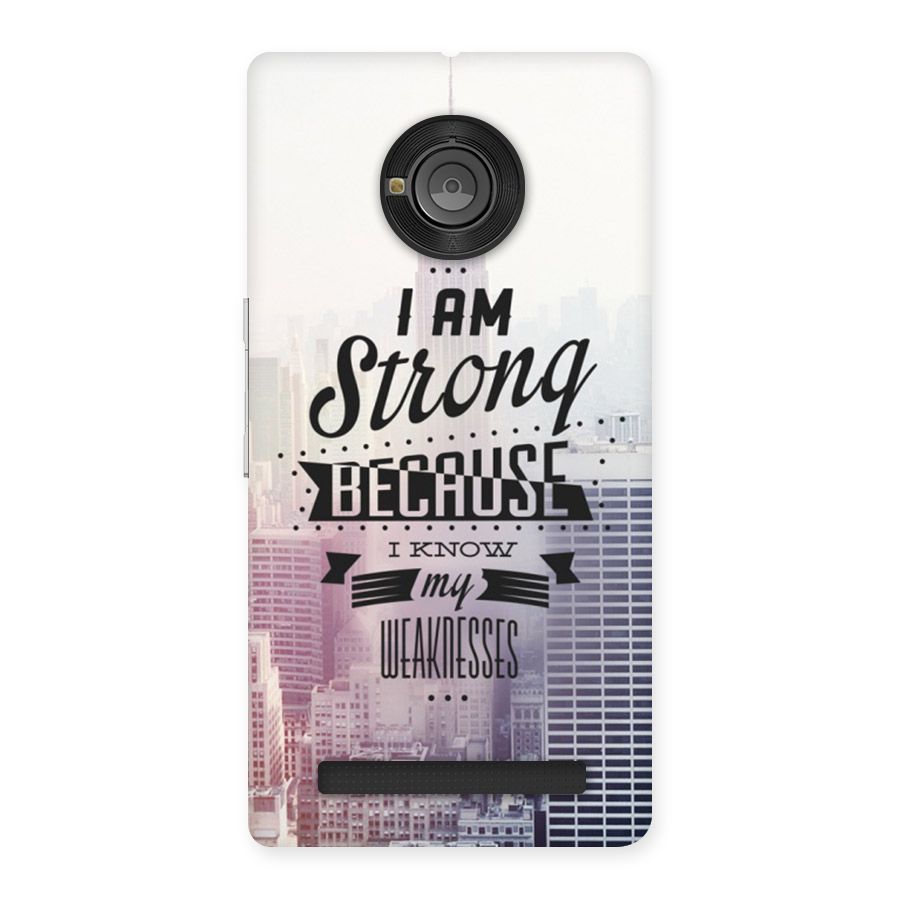 I am Strong Back Case for Yu Yunique