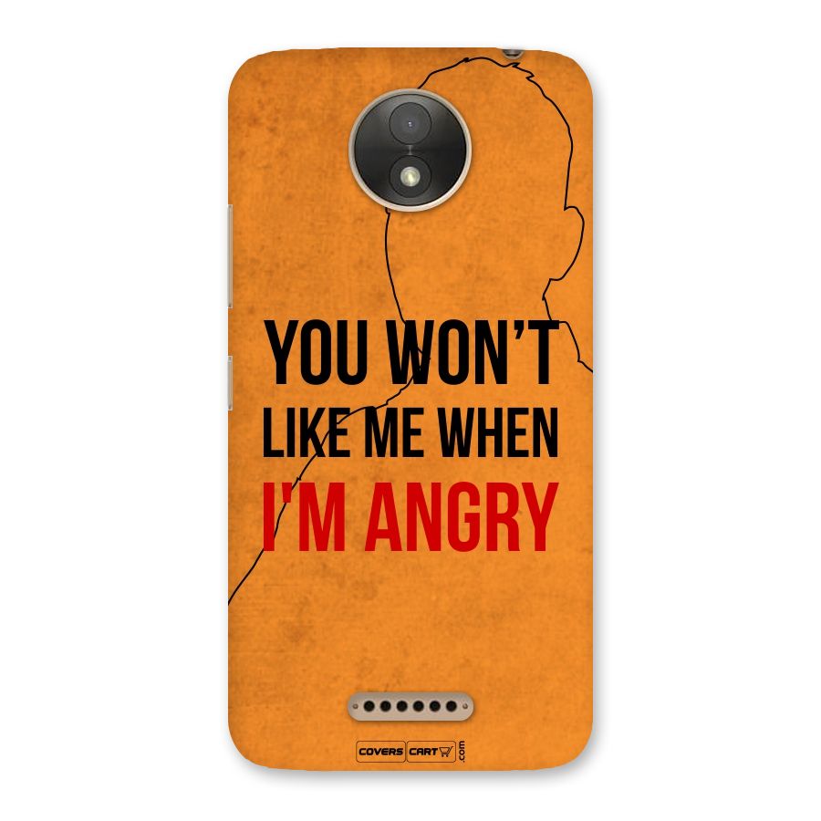 I m Angry Back Case for Moto C Plus