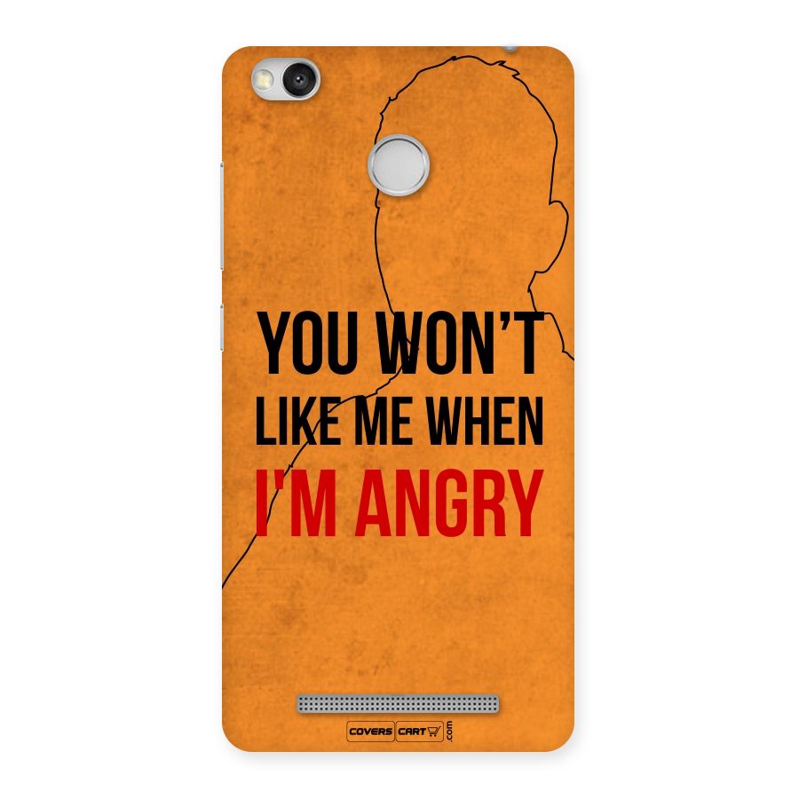 I m Angry Back Case for Redmi 3S Prime