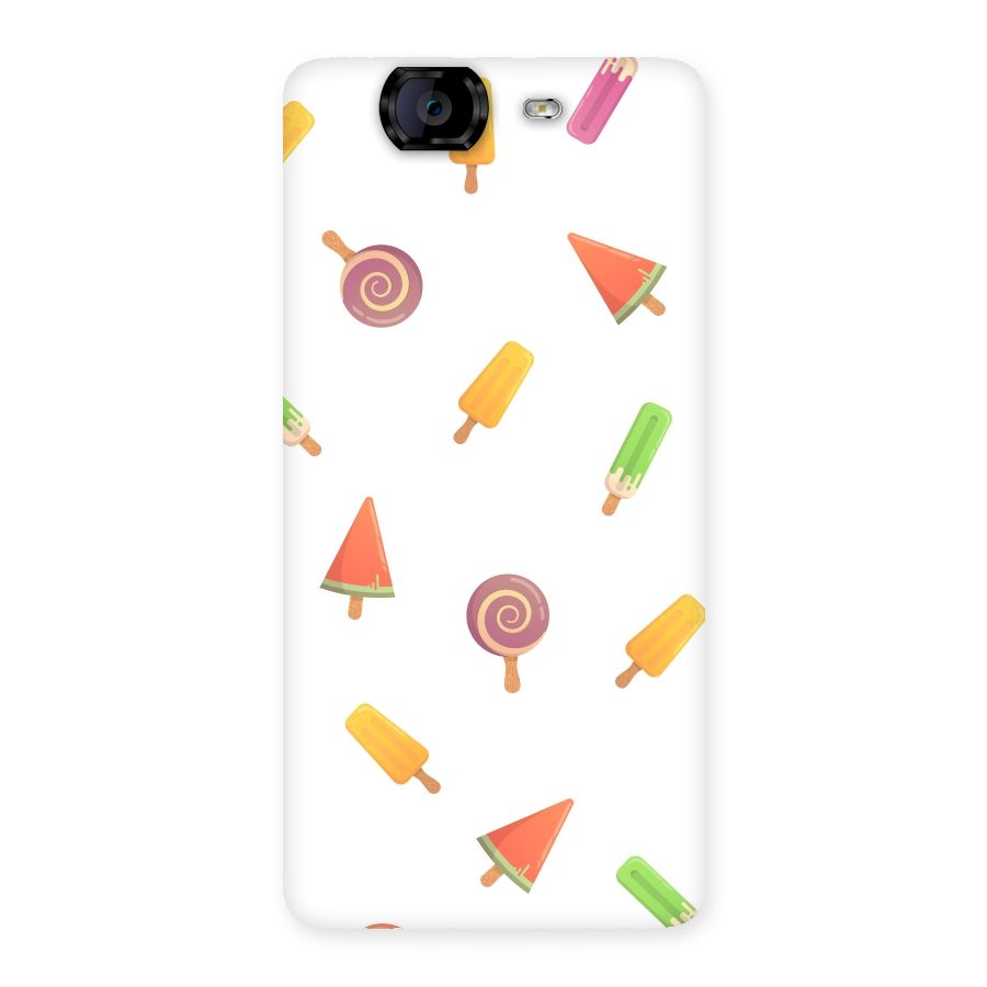 Ice Cream Colors Back Case for Canvas Knight A350