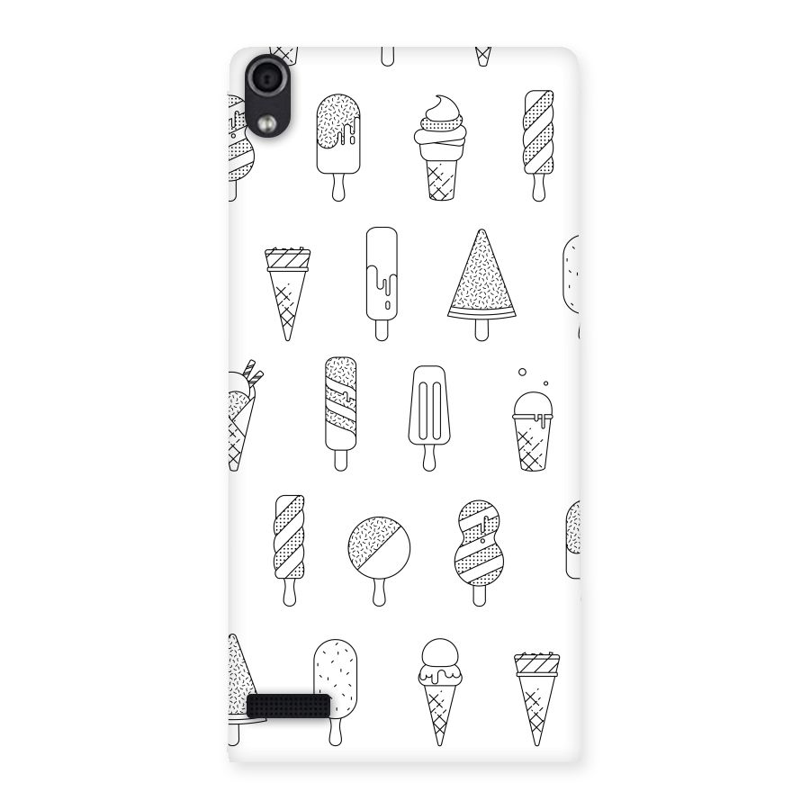 Ice Cream Lines Back Case for Ascend P6