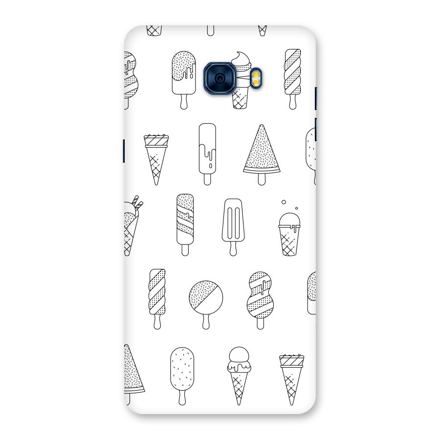 Ice Cream Lines Back Case for Galaxy C7 Pro