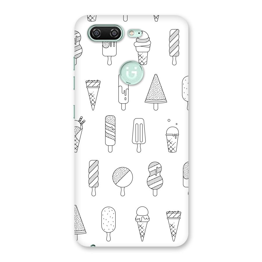 Ice Cream Lines Back Case for Gionee S10
