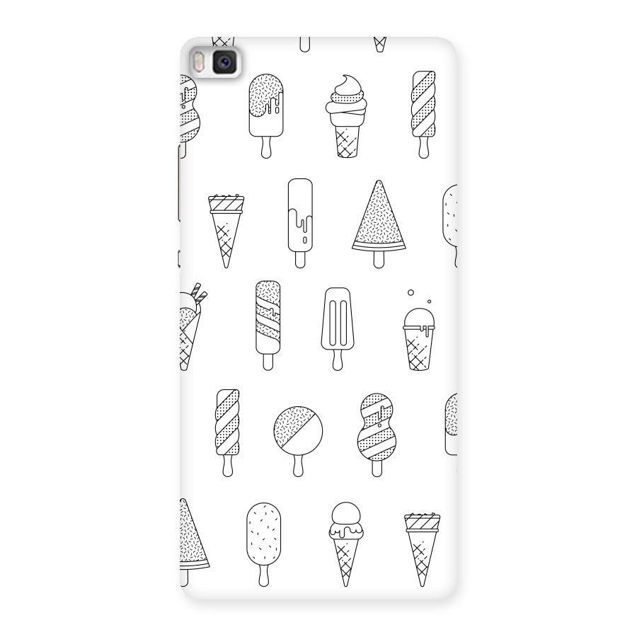 Ice Cream Lines Back Case for Huawei P8