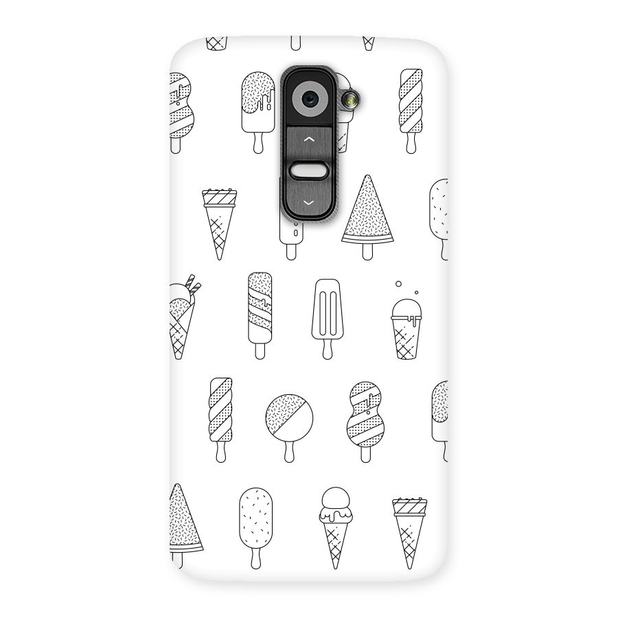 Ice Cream Lines Back Case for LG G2