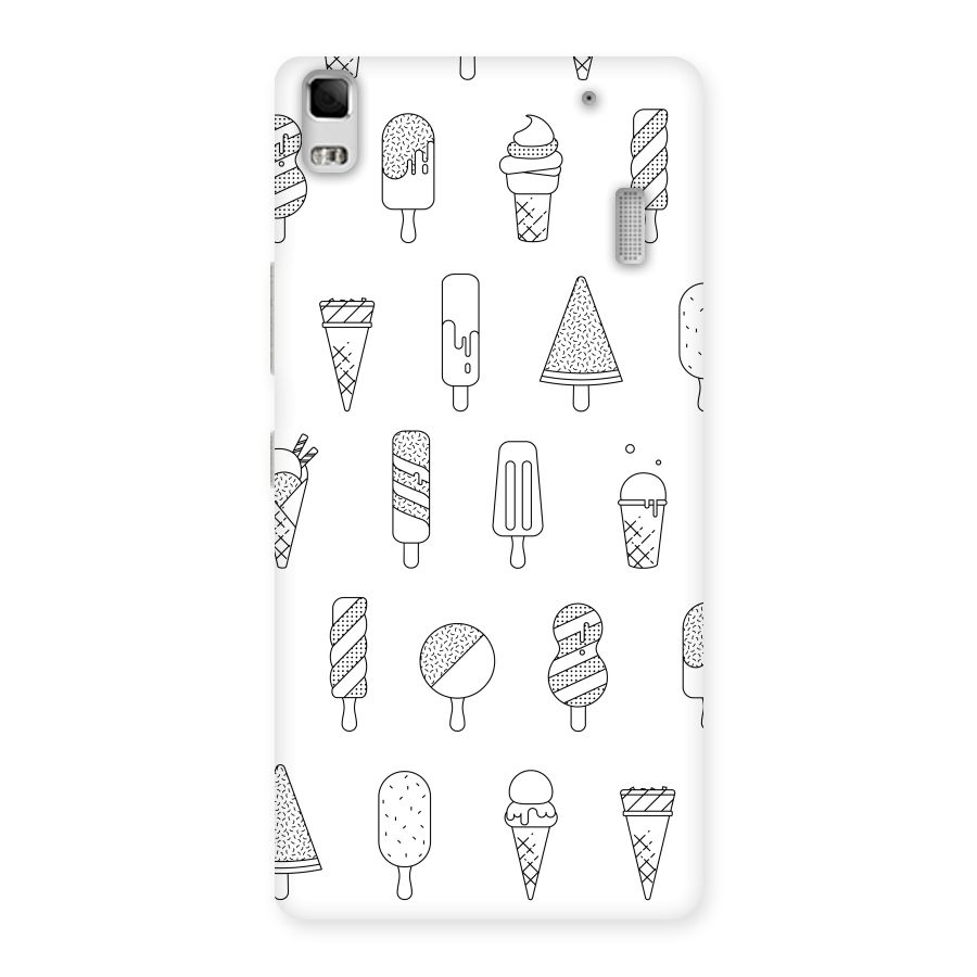 Ice Cream Lines Back Case for Lenovo A7000