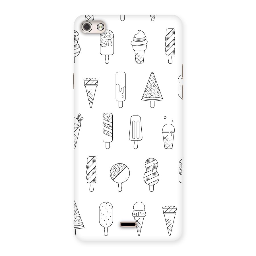 Ice Cream Lines Back Case for Micromax Canvas Silver 5