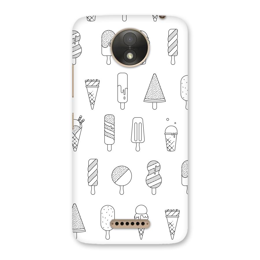 Ice Cream Lines Back Case for Moto C Plus