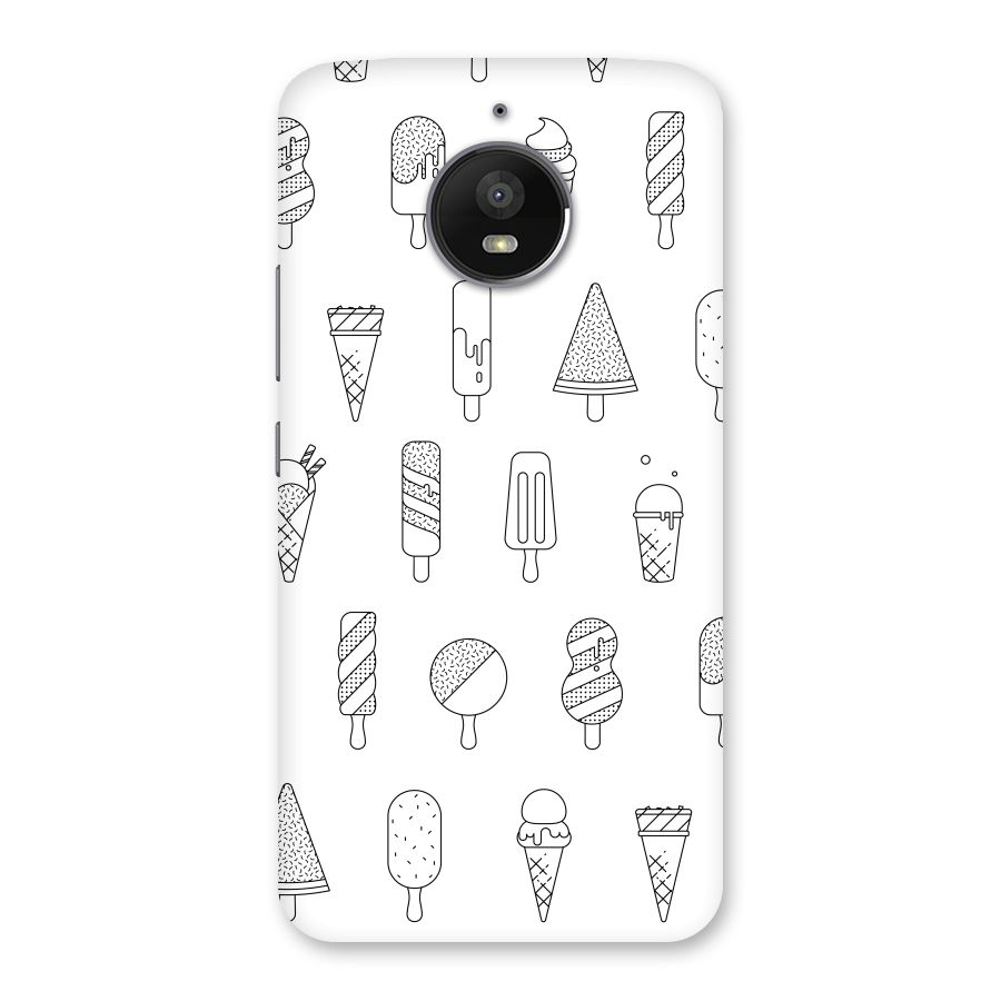 Ice Cream Lines Back Case for Moto E4 Plus