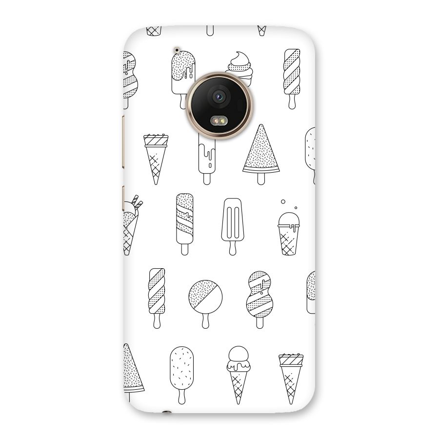Ice Cream Lines Back Case for Moto G5 Plus