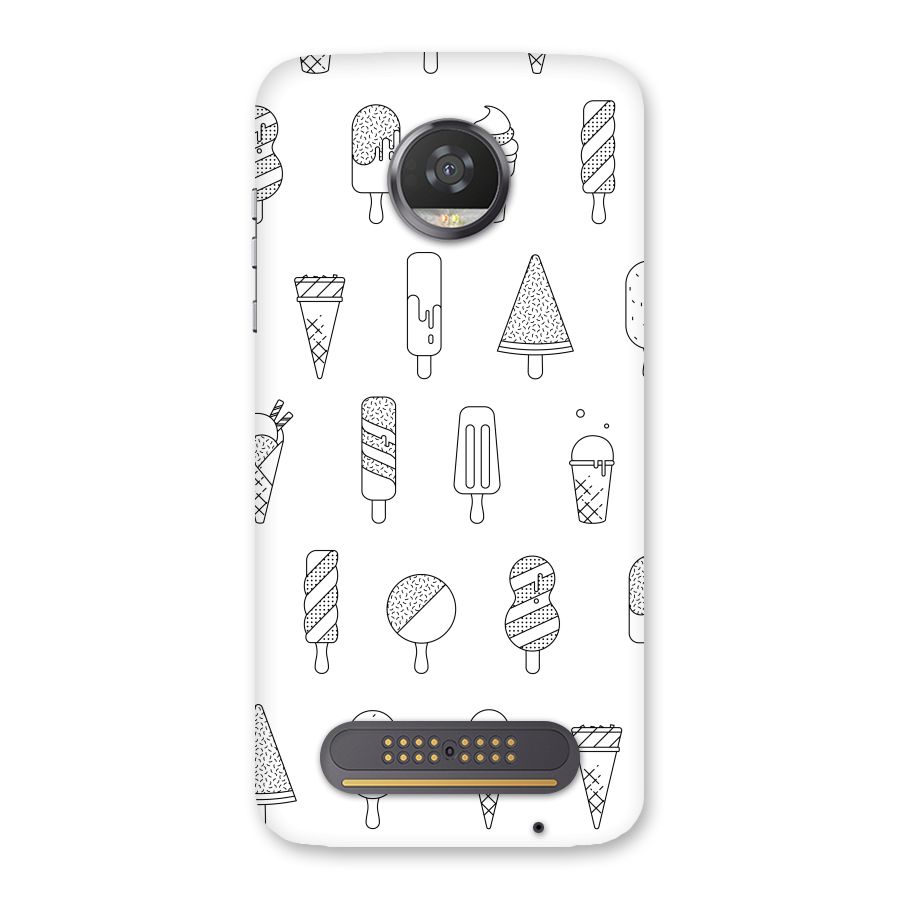 Ice Cream Lines Back Case for Moto Z2 Play