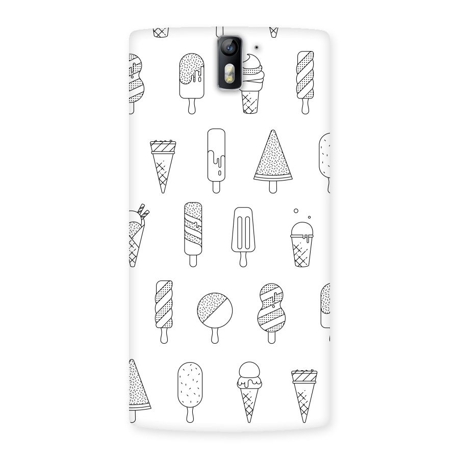 Ice Cream Lines Back Case for One Plus One