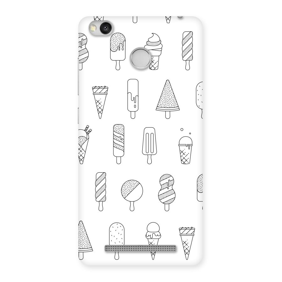 Ice Cream Lines Back Case for Redmi 3S Prime