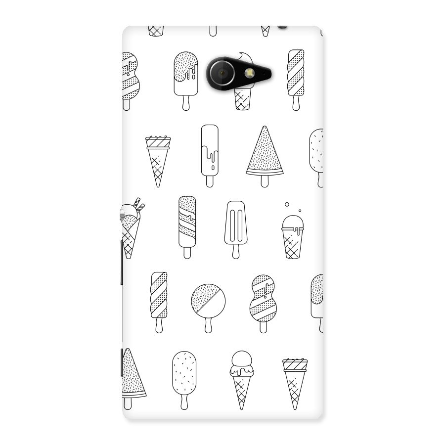Ice Cream Lines Back Case for Sony Xperia M2