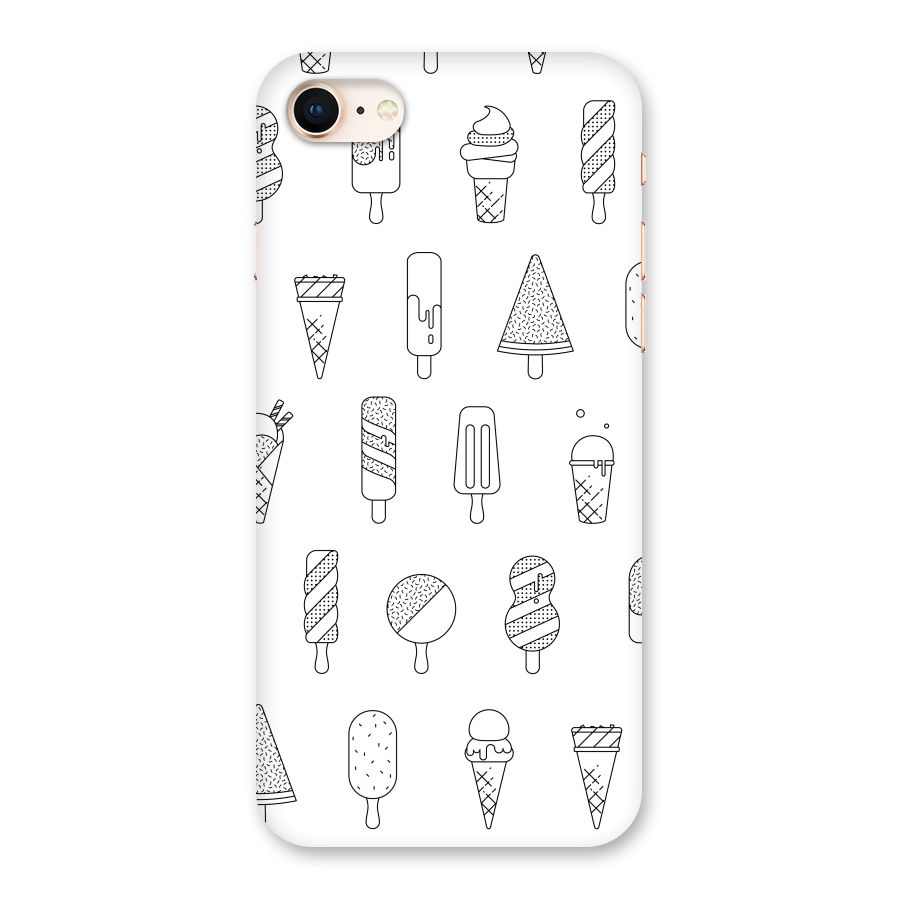Ice Cream Lines Back Case for iPhone 8