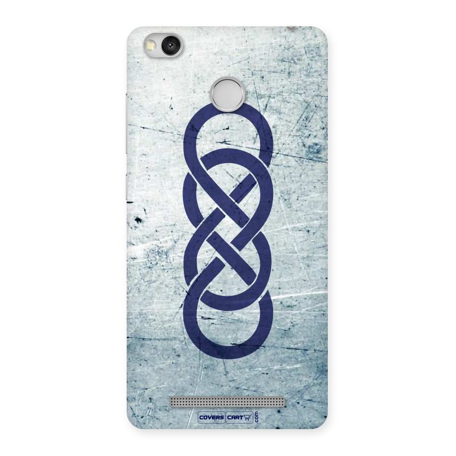 Double Infinity Rough Back Case for Redmi 3S Prime