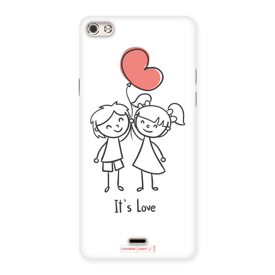 Its Love Back Case for Micromax Canvas Silver 5