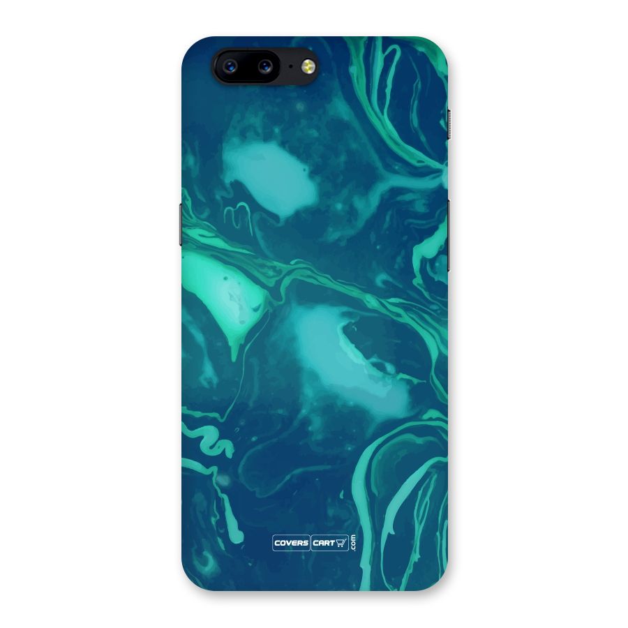 Jazzy Green Marble Texture Back Case for OnePlus 5