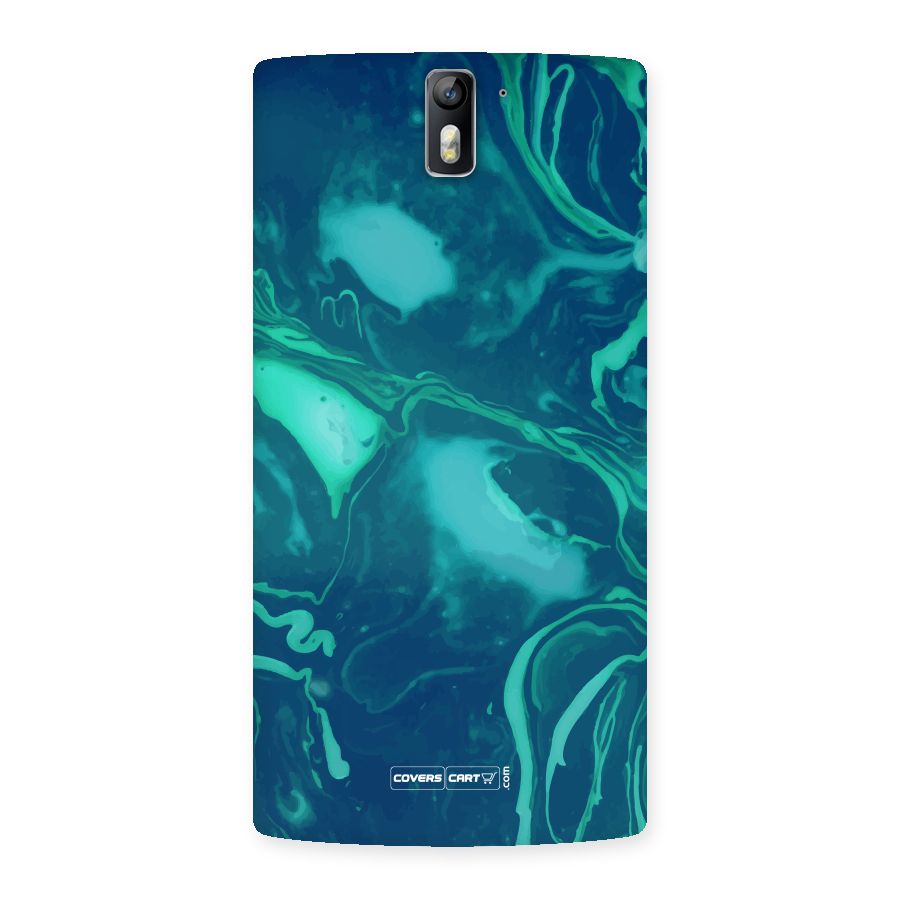 Jazzy Green Marble Texture Back Case for One Plus One
