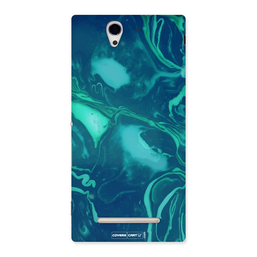 Jazzy Green Marble Texture Back Case for Sony Xperia C3