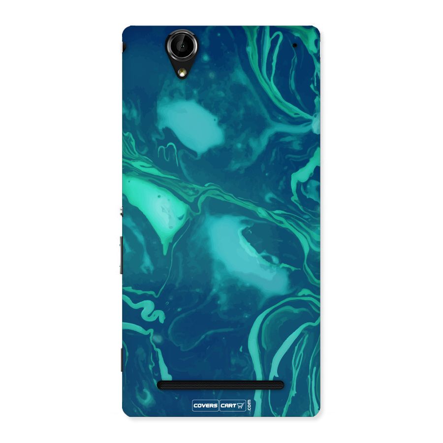 Jazzy Green Marble Texture Back Case for Sony Xperia T2
