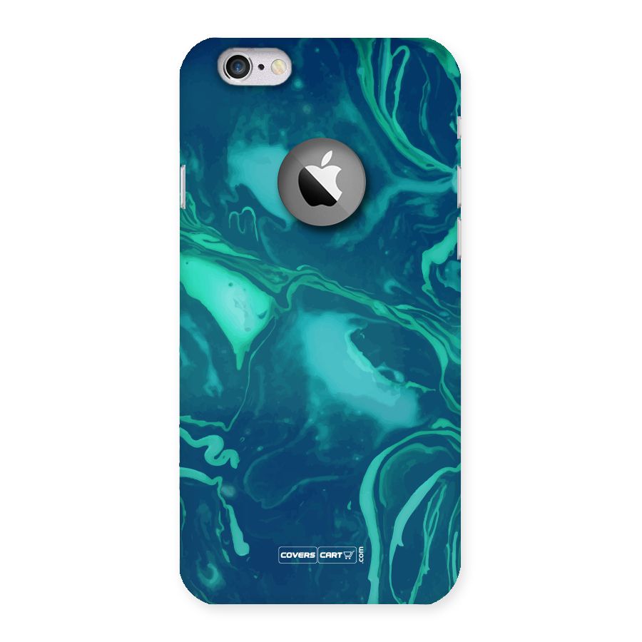 Jazzy Green Marble Texture Back Case for iPhone 6 Logo Cut