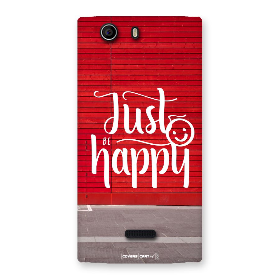 Just Be Happy Back Case for Canvas Nitro 2 E311