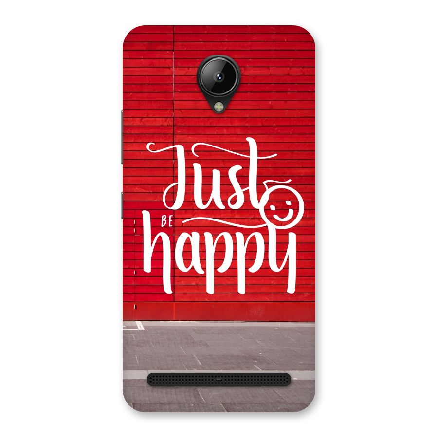Just Be Happy Back Case for Lenovo C2