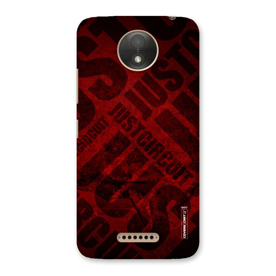 Just Circuit Back Case for Moto C Plus