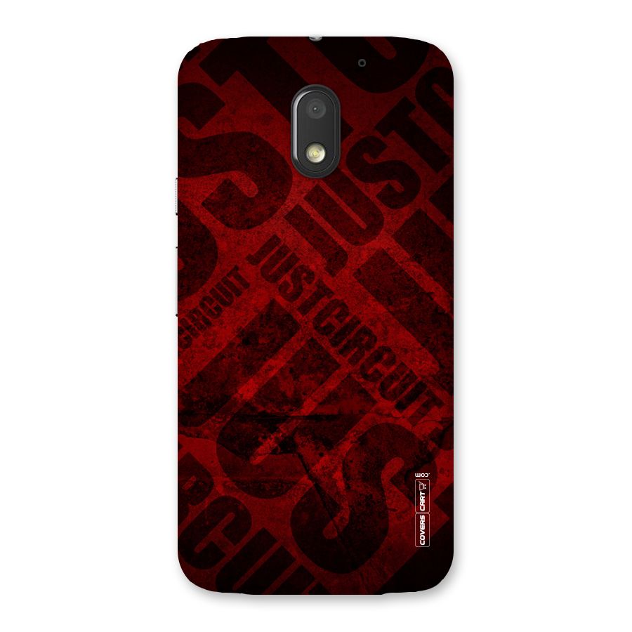 Just Circuit Back Case for Moto E3 Power