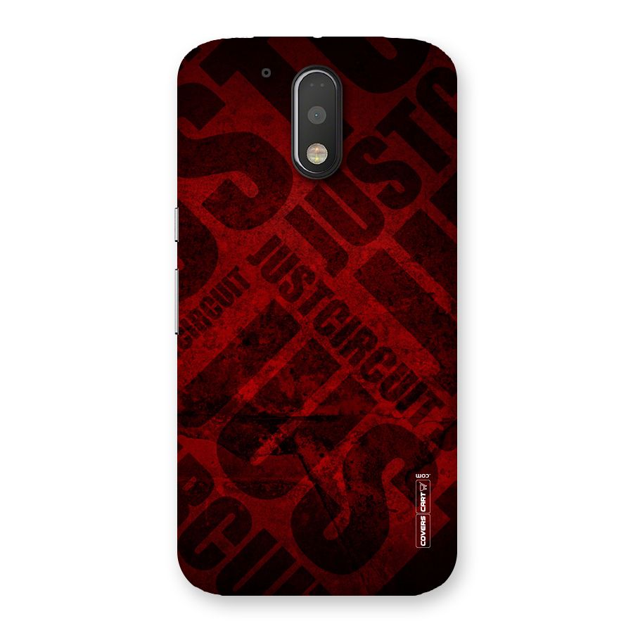 Just Circuit Back Case for Motorola Moto G4