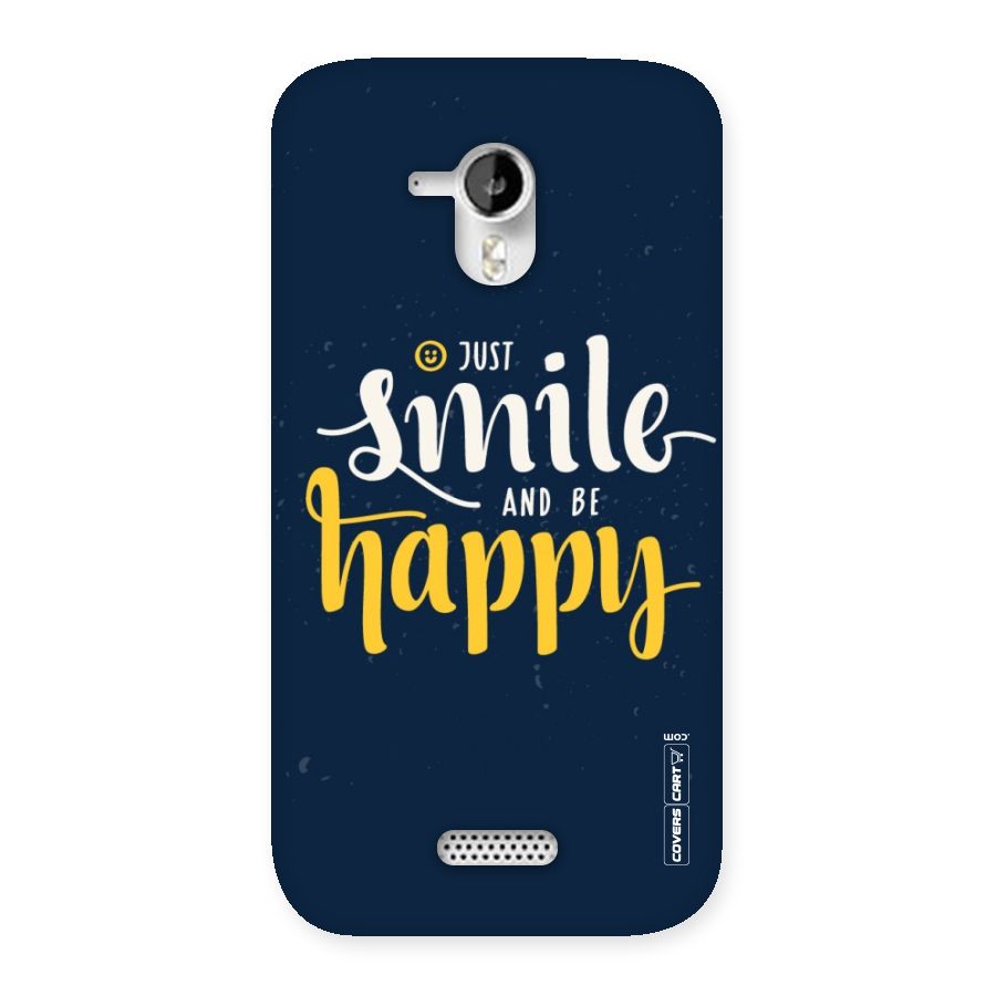 Just Smile Back Case for Micromax Canvas HD A116