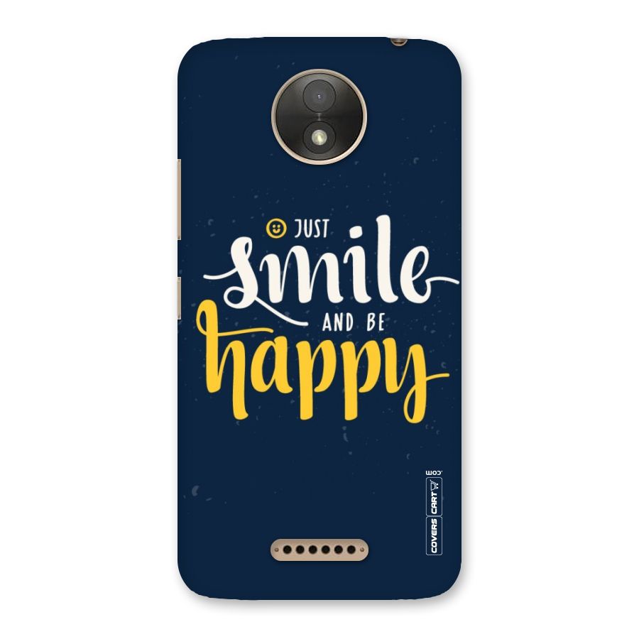 Just Smile Back Case for Moto C Plus