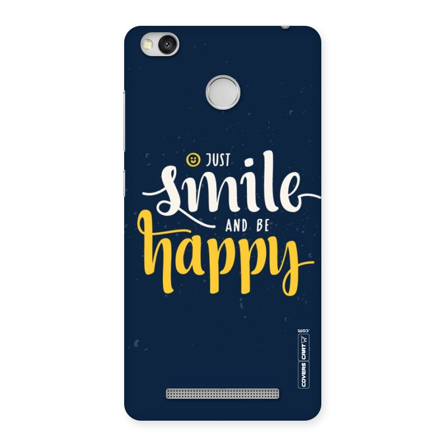 Just Smile Back Case for Redmi 3S Prime