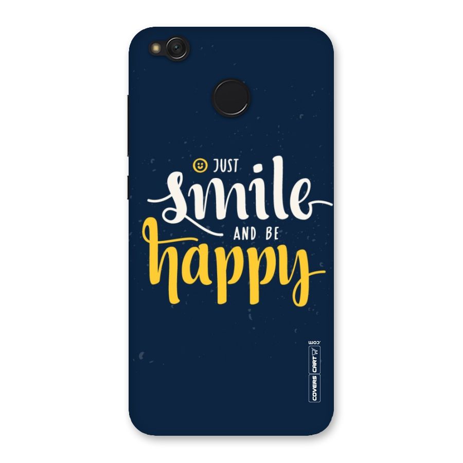 Just Smile Back Case for Redmi 4