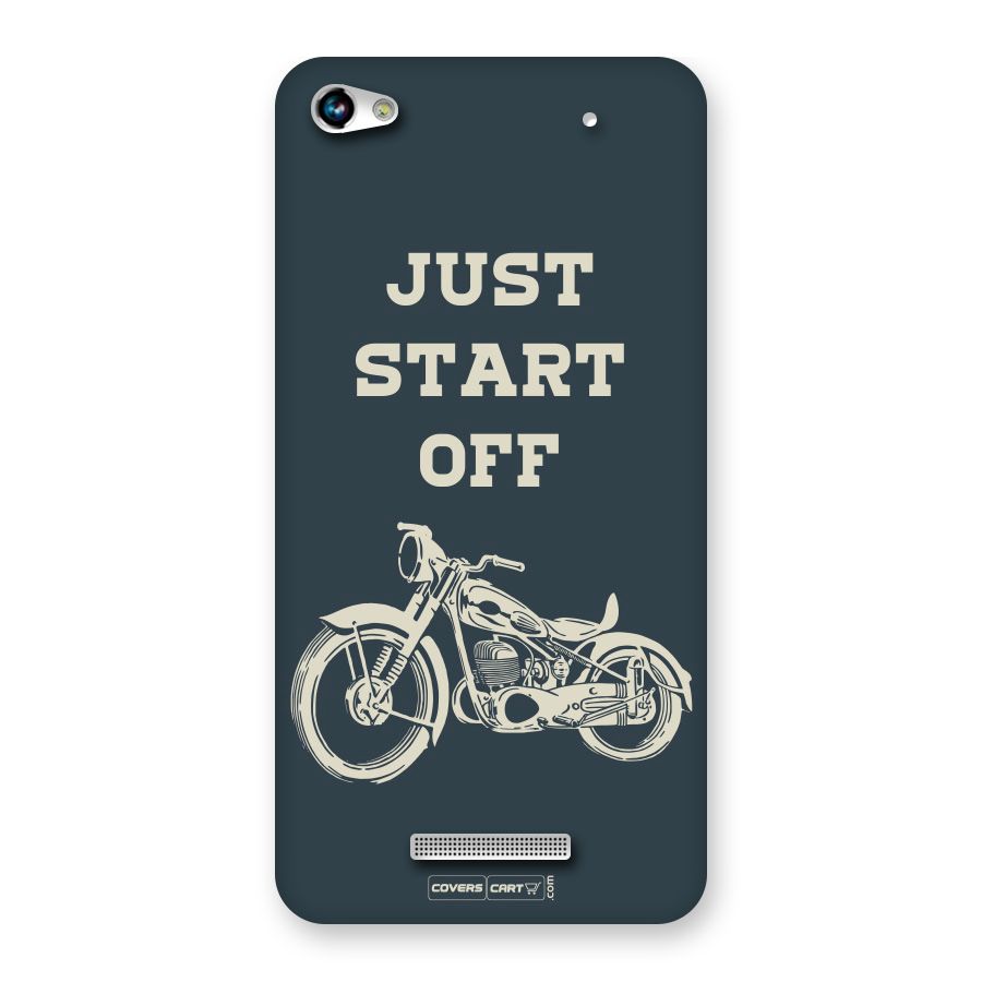 Just Start Off Back Case for Canvas Hue 2 A316