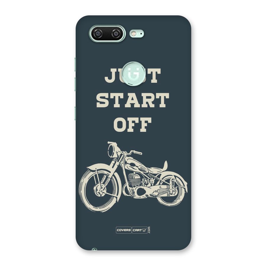 Just Start Off Back Case for Gionee S10
