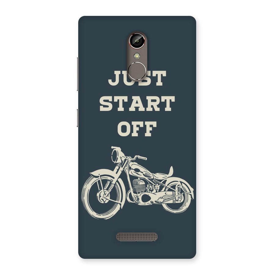Just Start Off Back Case for Gionee S6s