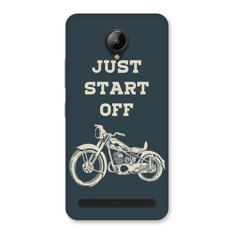 Just Start Off Back Case for Lenovo C2