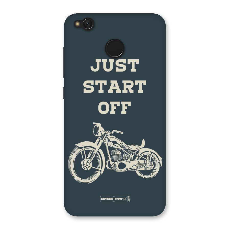 Just Start Off Back Case for Redmi 4