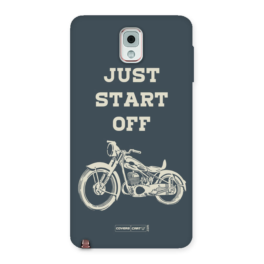 Just Start Off Back Case for Galaxy Note 3