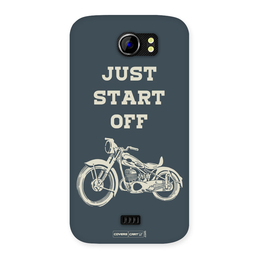 Just Start Off Back Case for Micromax Canvas 2 A110