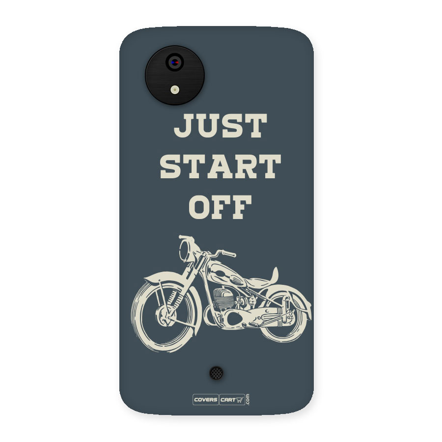 Just Start Off Back Case for Micromax Canvas A1