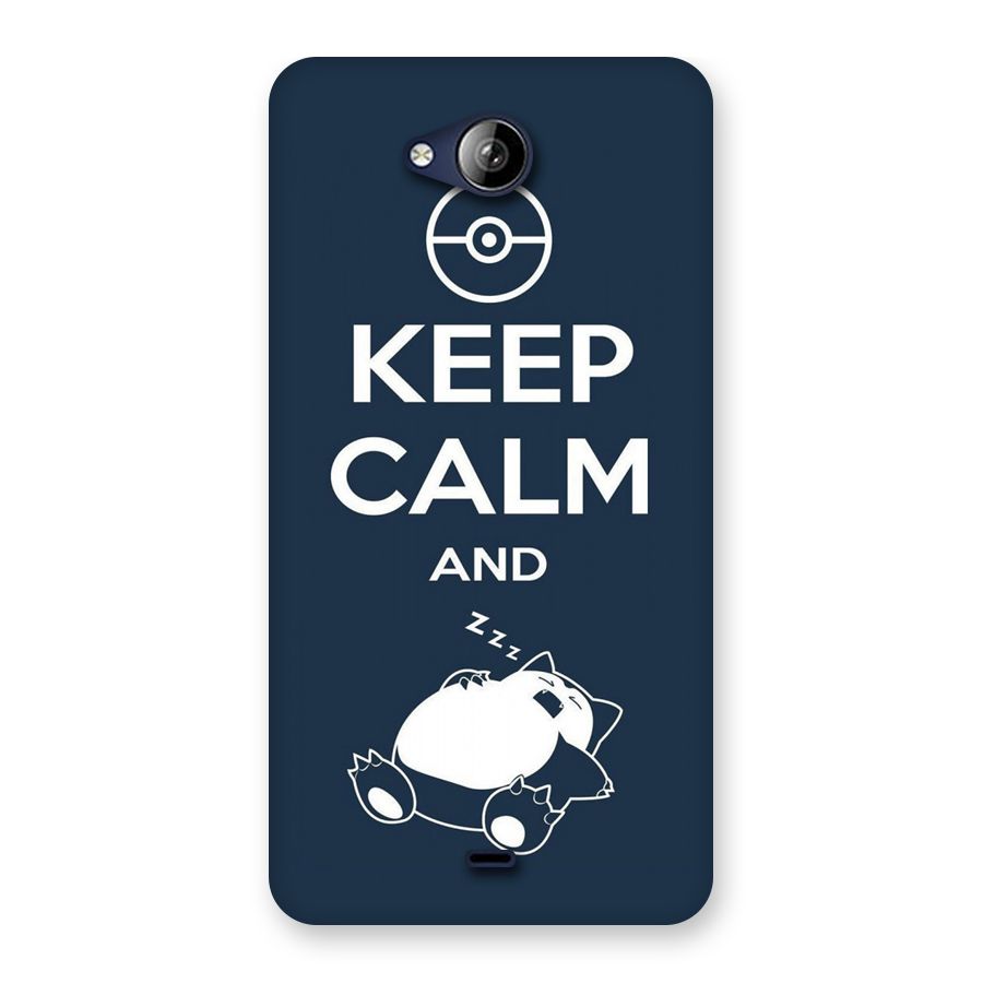 Keep Calm and Sleep Back Case for Canvas Play Q355