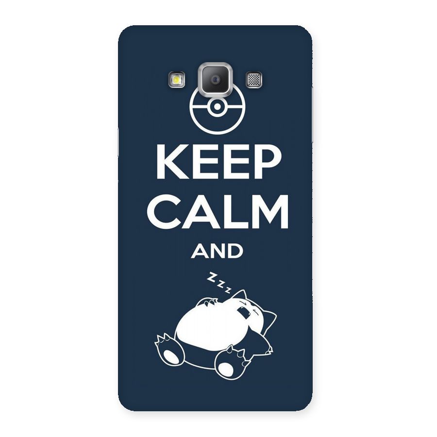 Keep Calm and Sleep Back Case for Galaxy A7