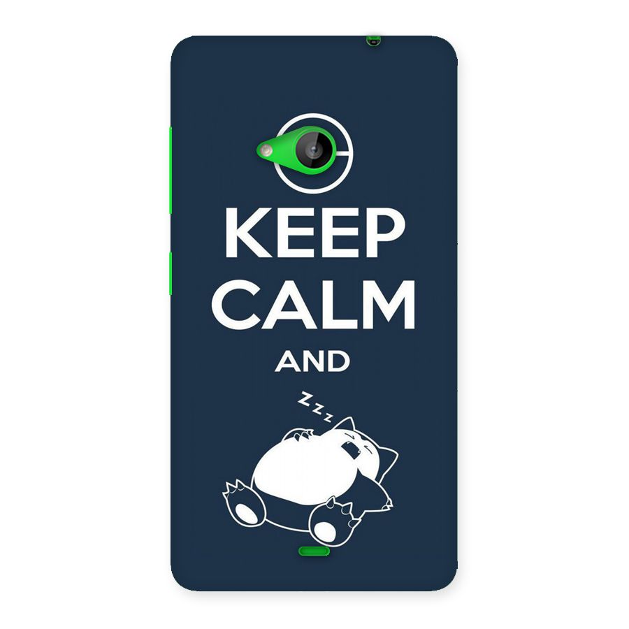 Keep Calm and Sleep Back Case for Lumia 535