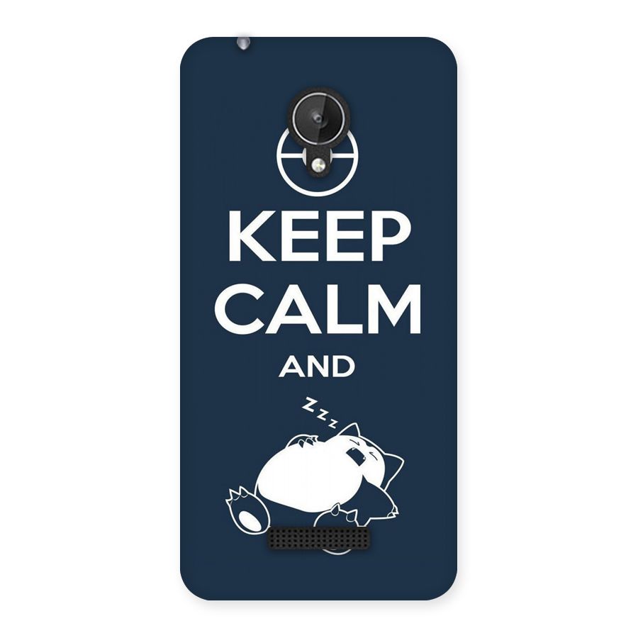 Keep Calm and Sleep Back Case for Micromax Canvas Spark Q380