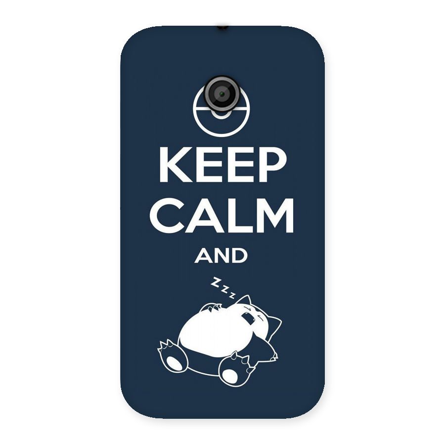 Keep Calm and Sleep Back Case for Moto E