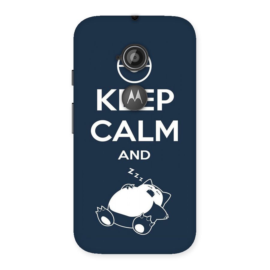 Keep Calm and Sleep Back Case for Moto E 2nd Gen