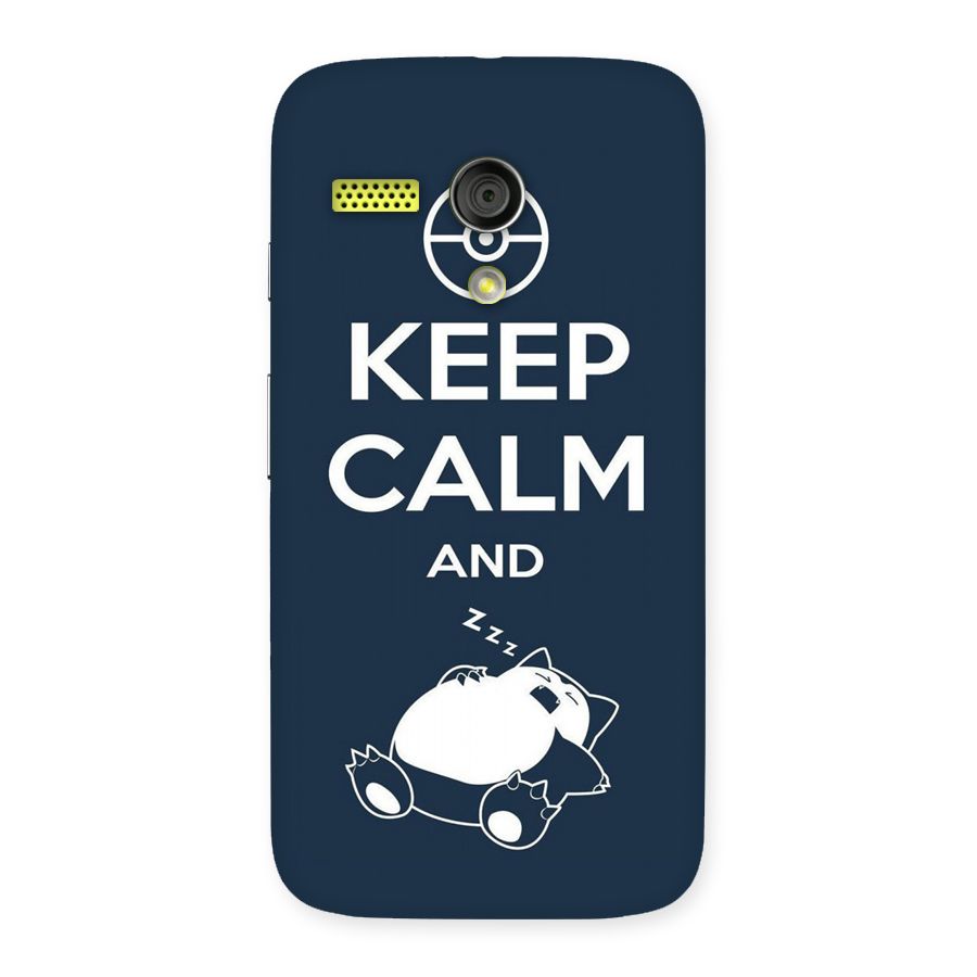 Keep Calm and Sleep Back Case for Moto G